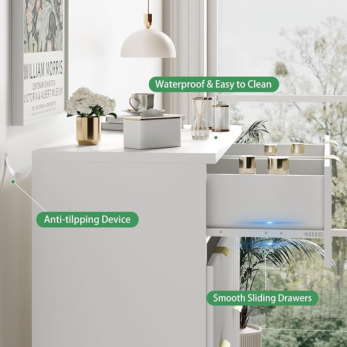 Xixini Fluted Dresser for Bedroom - Image 5