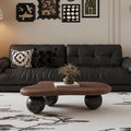 40” Cloud Coffee Table with 3 Ball Legs, Modern Irregular Center Table by BSYEIO