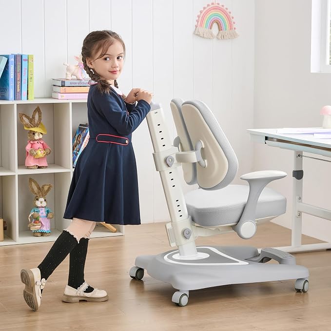 ERIYA Kids Desk Chair, Ergonomic Chair: Height-Adjustable, Double Back Support by ERIYA