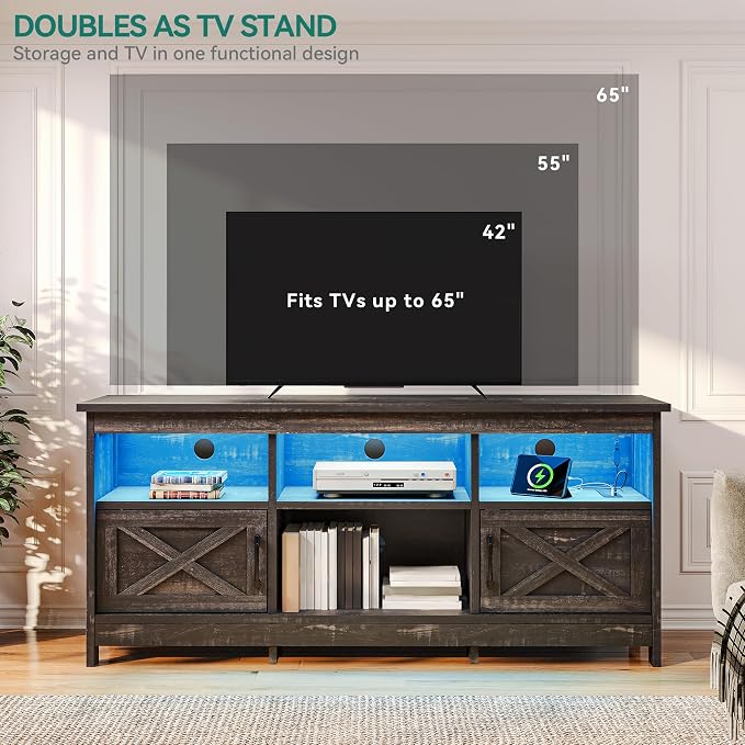 YITAHOME TV Stand for 65 Inch TVs, Entertainment Center - Image 7