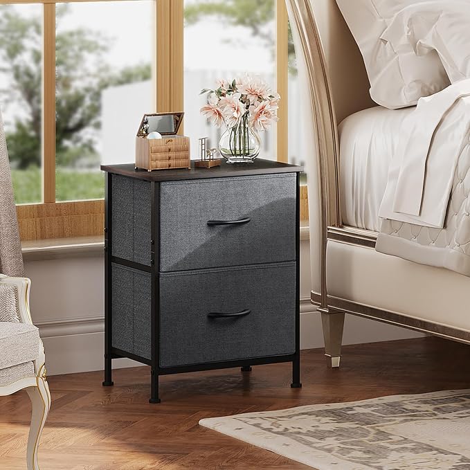 WLIVE Nightstand, 2 Drawer Dresser - Image 2