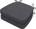 AAAAAcessories D-Shaped Chair Cushions, Machine-Washable Cover, Dark Grey by AAAAAcessories