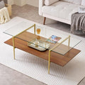 LumFurn X-Large Rectangle Glass Coffee Table, Mid-Century Modern Design by LumFurn