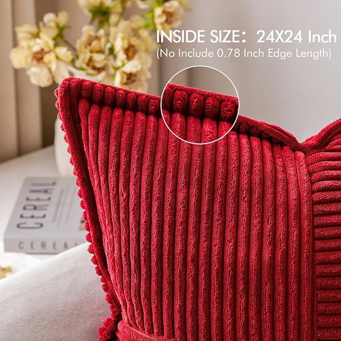 MIULEE Decorative Euro Sham Throw Pillow Covers - Image 4