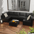 KIGOTY 7-Piece Patio Furniture Set, All-Weather PE Rattan Outdoor Sectional Sofa by KIGOTY