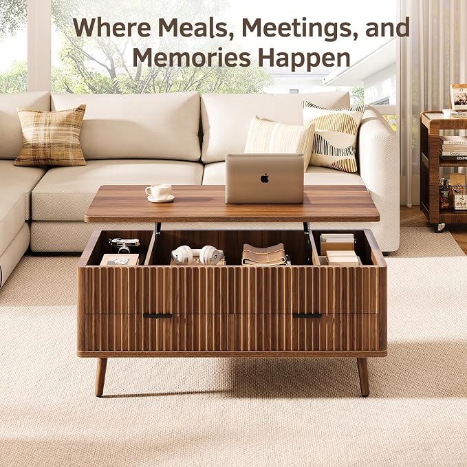 Lift Top Coffee Table with Storage - Image 8