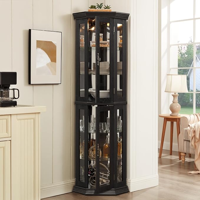 Glass Corner Display Cabinet - Image 8