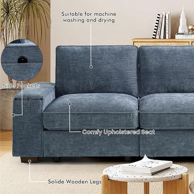 TEKAMON 45" Accent Chair with Seat Storage, Oversized Single Sofa Chair - Image 4