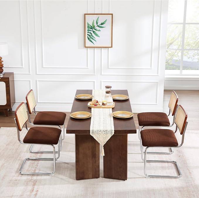 Zesthouse Rattan Dining Chairs Set of 4, Mid Century Modern Dining Room Chairs - Image 8