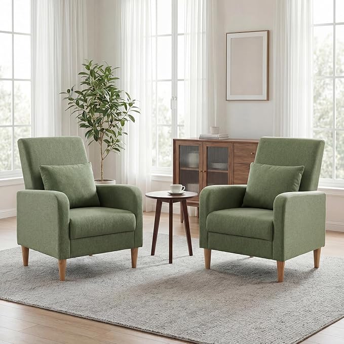 COLAMY Mid-Century Modern Upholstered Accent Chair by COLAMYHOME