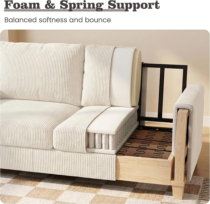 Apicizon 89'' 3-Seat Sofa Couch - Image 6