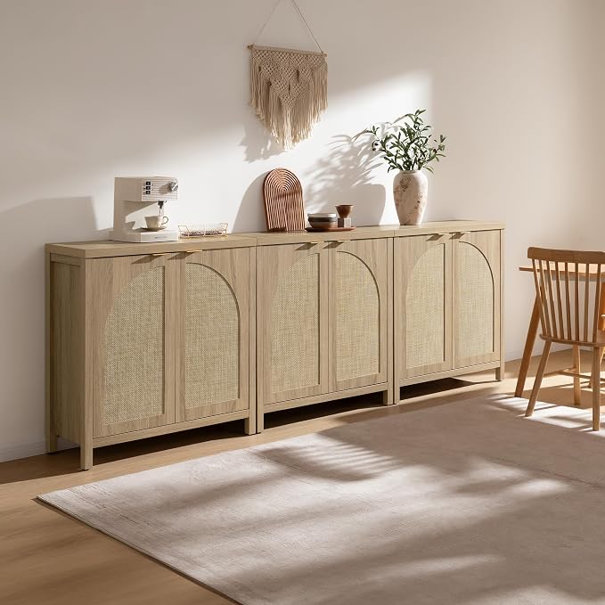 SICOTAS 68" W Rattan Sideboard Buffet Cabinet - Image 7