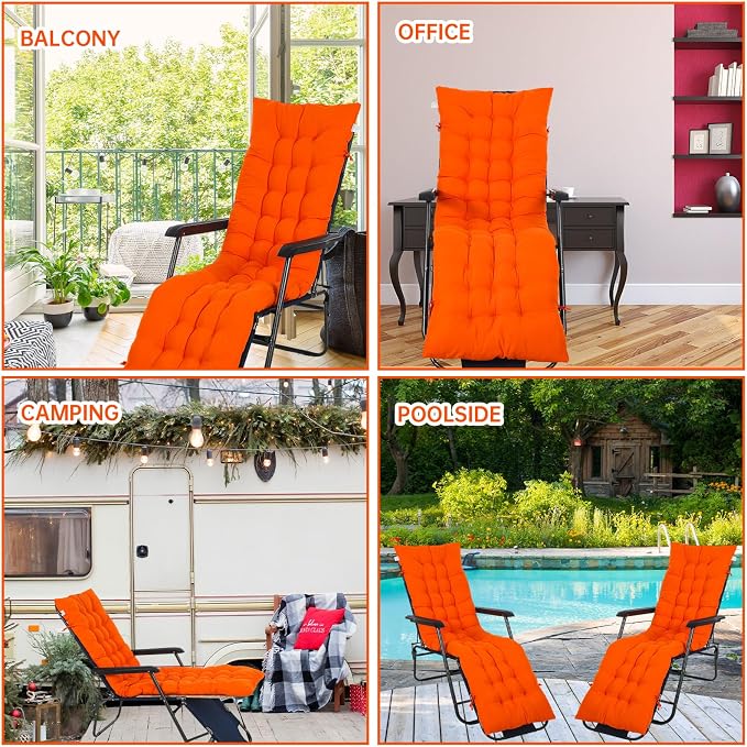 Bucherry 67 x 19 Inch Chaise Lounge Cushions Soft Lounge Chair Cushion Gravity - Image 6