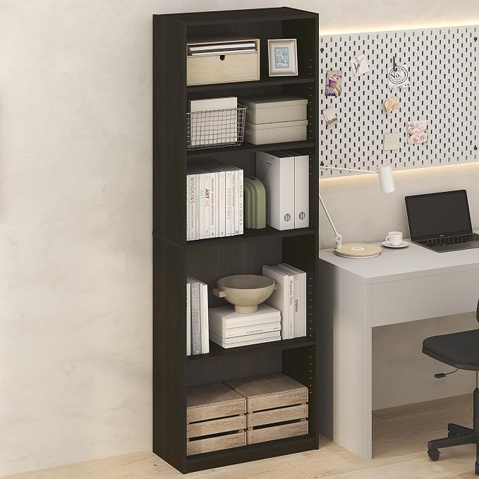 Furinno Jaya Simply Book Shelf, 5-Tier Bookshelf, Bookcase - Image 2