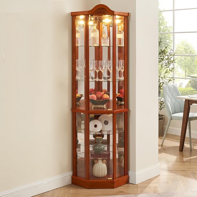 Glass Corner Display Cabinet - Image 4