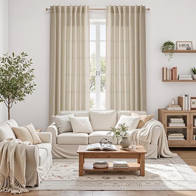 Nanspring Eggshell Beige Curtains - Image 6