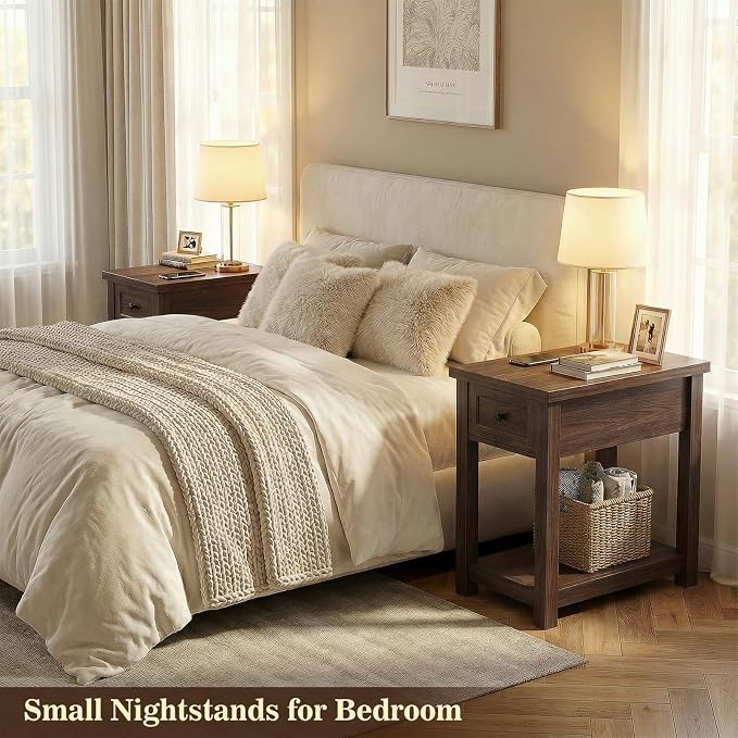 Narrow End Table Set of 2 with Charging Station - Image 6