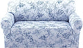 H.VERSAILTEX Floral Pattern Loveseat Cover Printed 2 Cushion Sofa Cover High by HVERSAILTEX