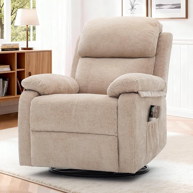 Korser Recliner Chair, 360 Swivel Rocker Chair - Image 8