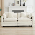 76'' Cloud Deep Seat Loveseat, Upholstered Chenille Modular 2-Seats Sectional by WUTUTUEE