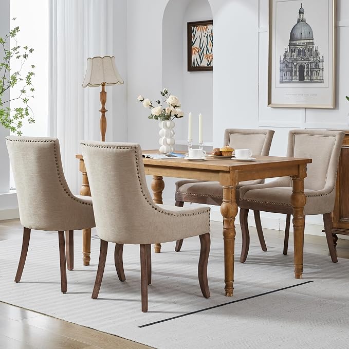 Modern Dining Chairs Set of 6, High Back Dining Chairs Side Chairs - Image 2