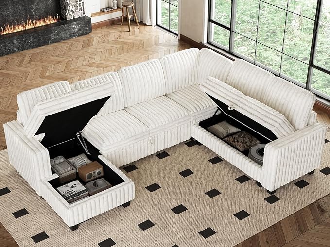 Belffin Modular Sectional Storage Chaise Module - Image 4