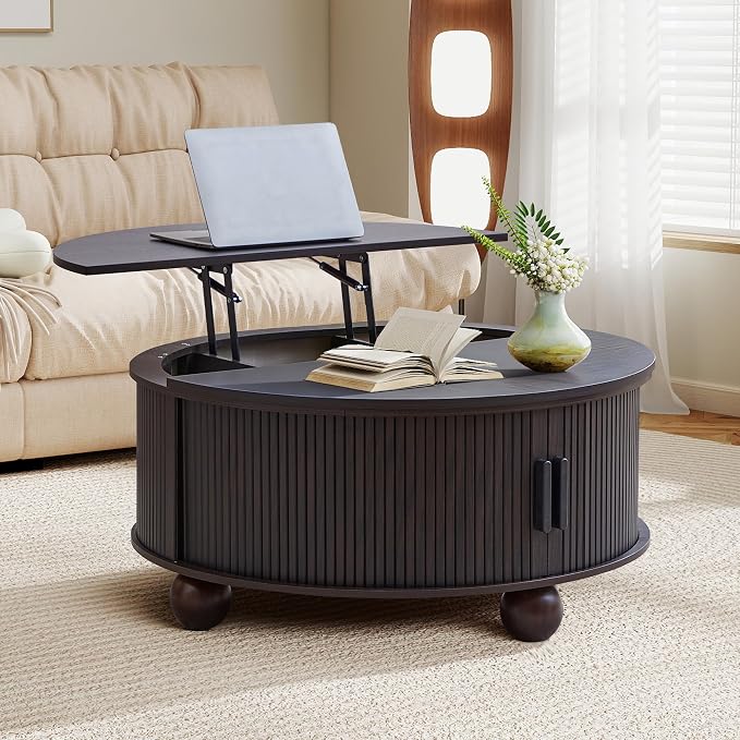 Round Lift Top Coffee Table - Image 3