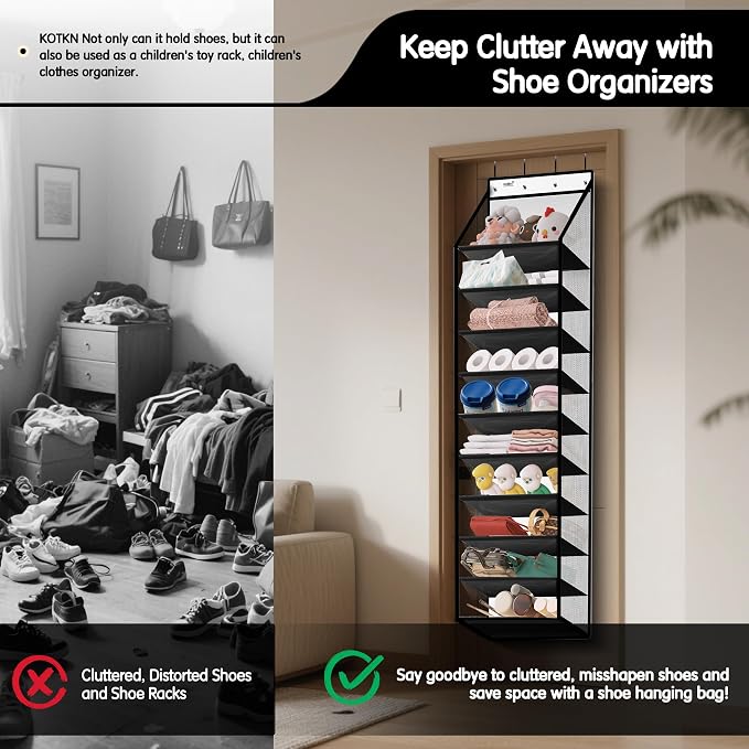 Kotkn 10 Tier Hanging Shoe Rack - Image 7