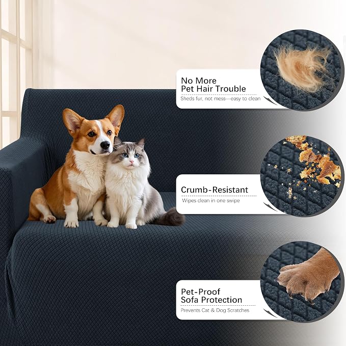 Arfntevss Stretch Sectional Couch Covers L Shaped Corner Sectional Sofa Cover - Image 3