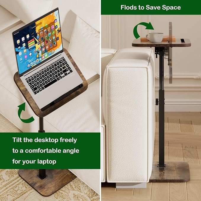 360° Swivel Sofa Side Table for Couch - Image 7