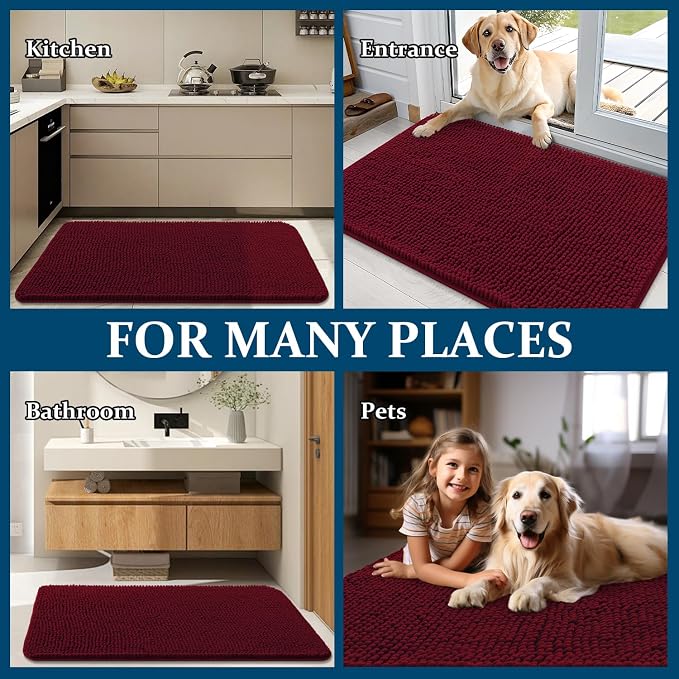 OLANLY Dog Door Mat for Muddy Paws 44x32, Absorbs Moisture and Dirt, Absorbent - Image 8