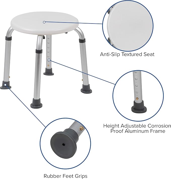 Flash Furniture Hercules Series Aluminum Bath and Shower Chair - Image 3