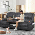 Yolsali 3-Seater Recliner Sofa, Manual Reclining Couch by SavortheHappyMoments
