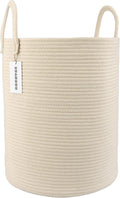 XUANGUO Cotton Rope Laundry Basket Hamper by XUANGUO