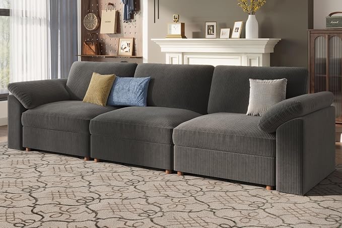 EASE MOOSE Sectional Modular Sofa, Comfty 3 Seat Cloud Couch, FSC Certified - Image 3