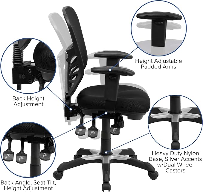 Flash Furniture Nicholas Mid-Back Swivel Desk Chair - Image 13