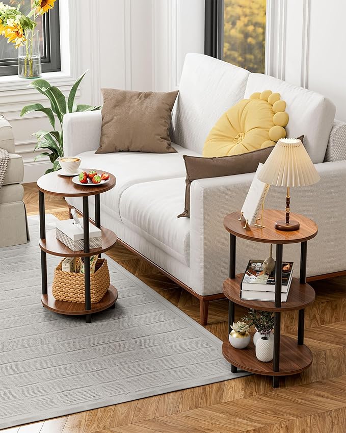 Round Pedestal End Table - Image 6
