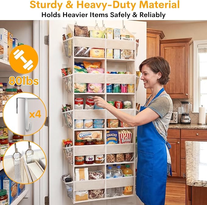Ofiray-home Over the Door Organizer 5 Tiers, Extra Large Behind Door Storage of - Image 3