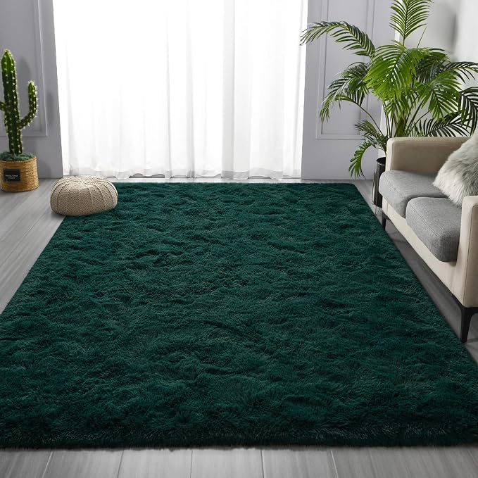 Deerhoo Large Shag Area Rugs 9 x 12, Plush Fuzzy Rugs - Image 2