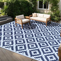 SAND MINE Reversible Mats, Plastic Straw Rug, Modern Area Rug, Large Floor Mat by SANDMIND