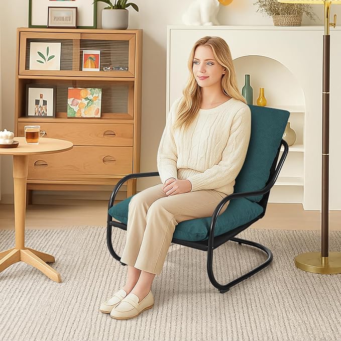 Peace nest Modern Accent Chair, Soft Upholstered Armchair - Image 7