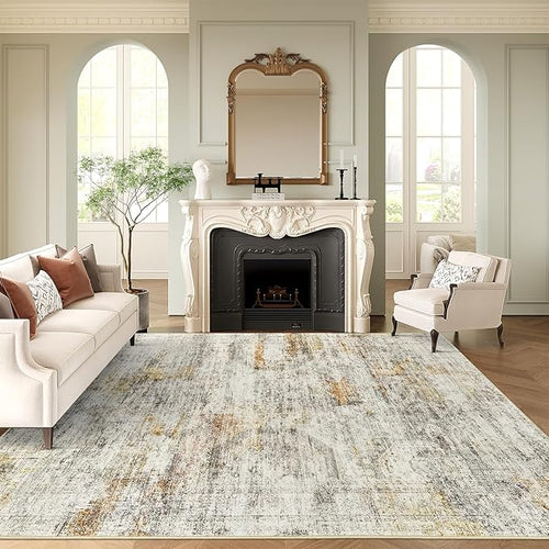10x14 Area Rugs for Living Room, Non Slip Machine Washable Vintage Rugs - Image 2