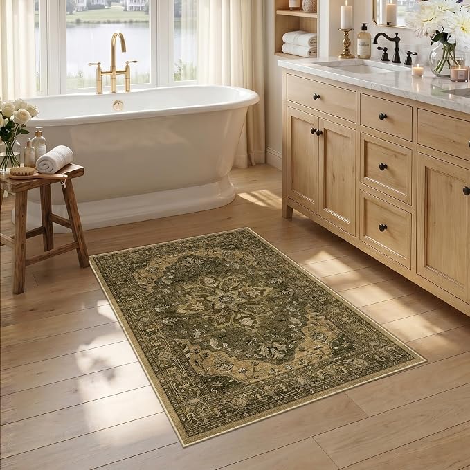 RELEANY Area Rugs 2'6"x4' Kitchen Rugs Entry Rug Small Rugs by RELEANY