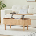 Fully Assembled Fluted Lift Top Coffee Table by ORRD