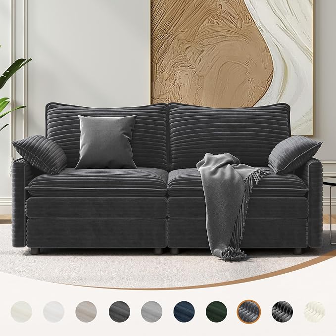 Vesgantti 74" Loveseat Sofa for Living Room, Comfy Cloud Couch Deep Seat - Image 8