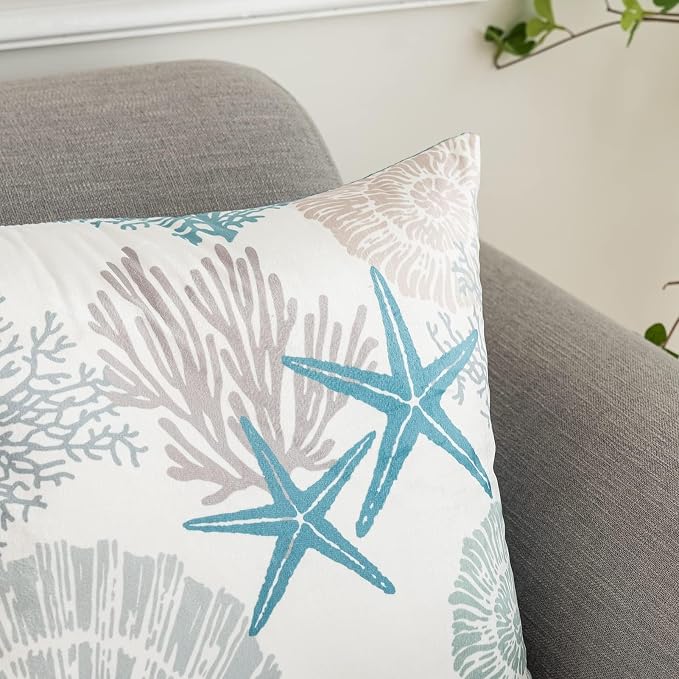 Tritard Nautical Coastal Throw Pillow Covers 16x16 Set of 2 Beach Themed Ocean - Image 5