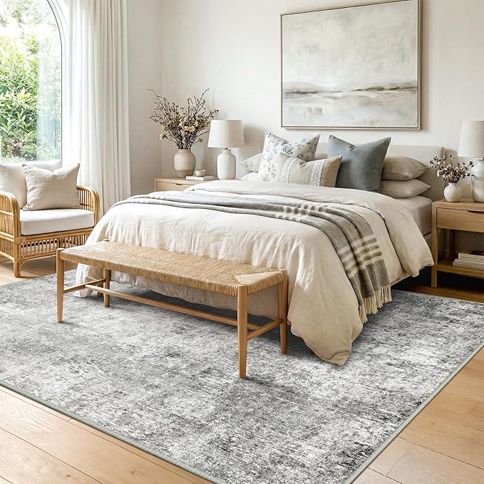 Washable Area Rugs 5'x8' Non-Slip Modern Abstract Soft - Image 2
