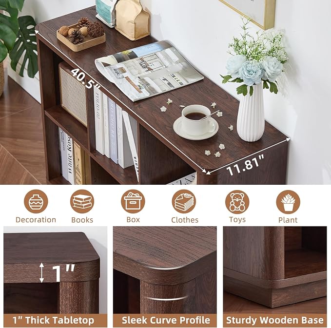 Joaxswe 6 Cube Storage Bookcase, Wood Floor Standing 2-Tier Bookshelf - Image 3
