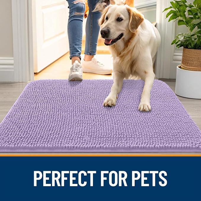 OLANLY Dog Door Mat for Muddy Paws 36x24, Absorbs Moisture and Dirt, Absorbent - Image 6