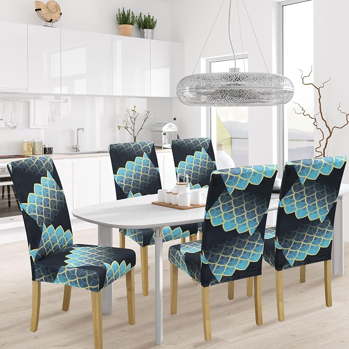 BIETYONE Stretch Dining Chair Covers Set of 4, Soft Removable Washable Kitchen - Image 2
